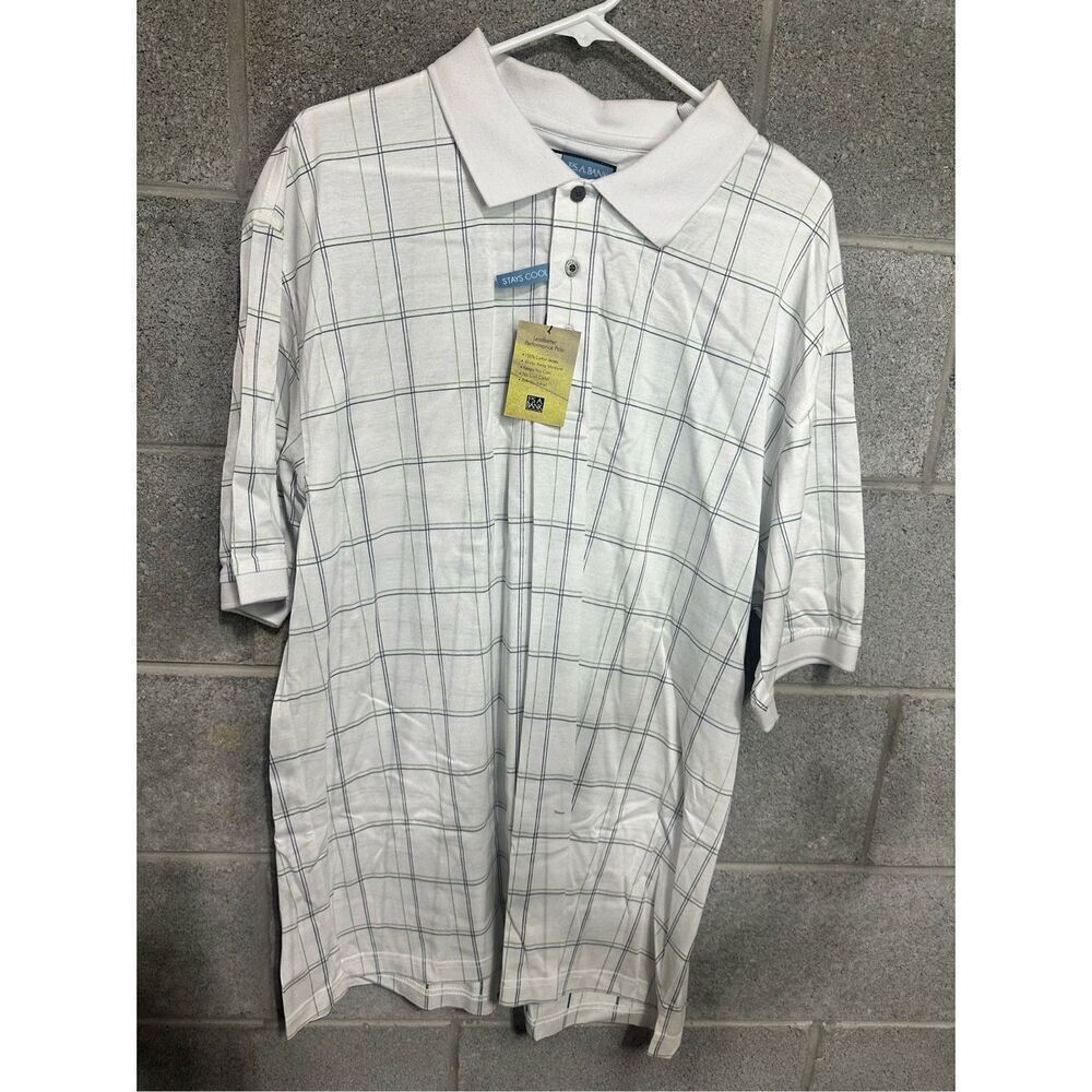 JoS.A.Bank Leadbetter Golf White Short Sleeve Shirt XXL